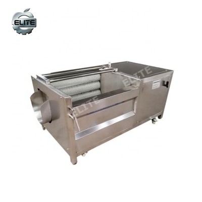 Factory price  potato rotary drum washer / roller type vegetable washer /  fruit brush cleaning peeler machine